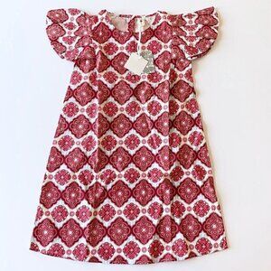 Kate Quinn Girl pleated ruffle sleeve a-line dress 7 Years